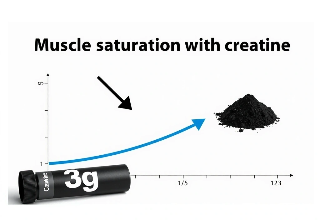 Infografika: Proces nasycenia mięśni kreatyną